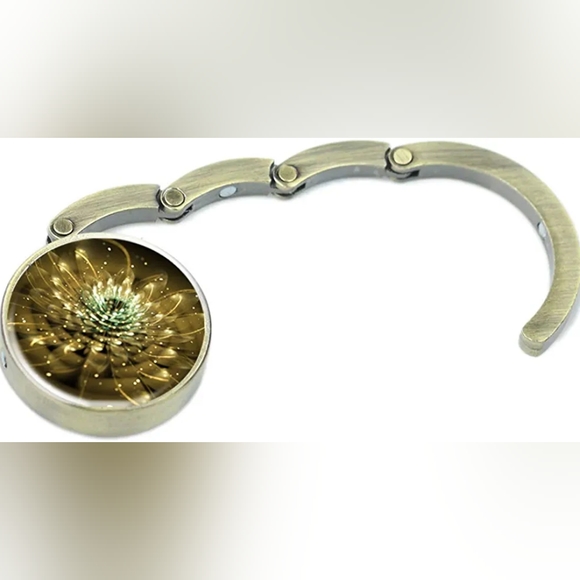 Set of 3 Foldable Purse Hooks with Beautiful 3D Flower Designs - Picture 5 of 6